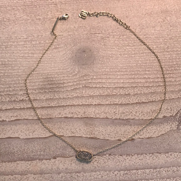 Kendra Scott Jewelry - Elisa Pendant Necklace in Platinum Drusy